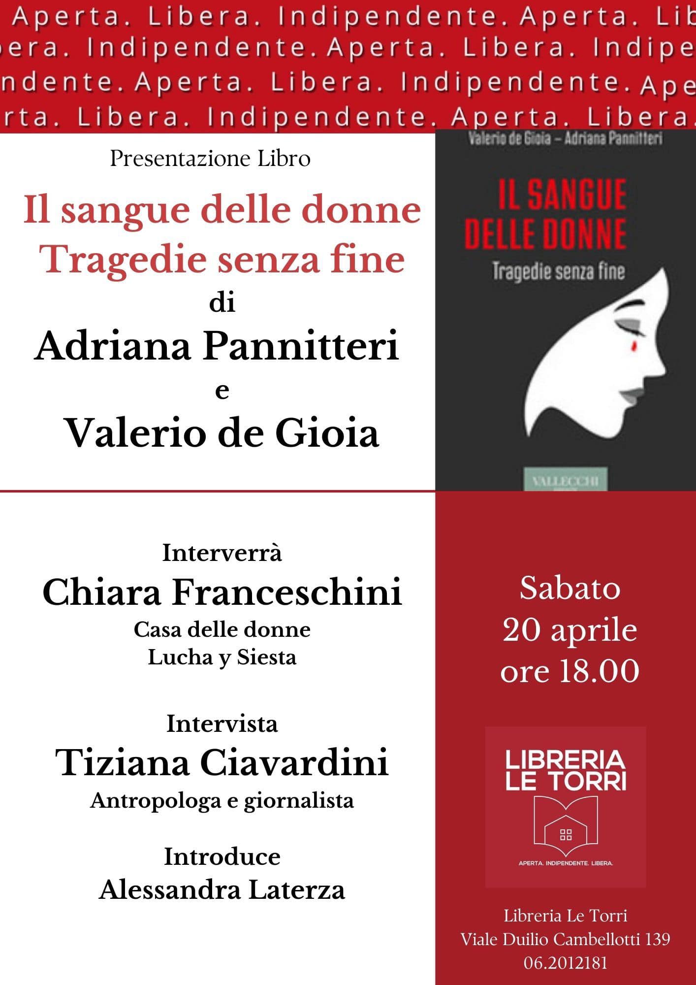 Il sangue delle donne, Adriana Pannitteri, locandina